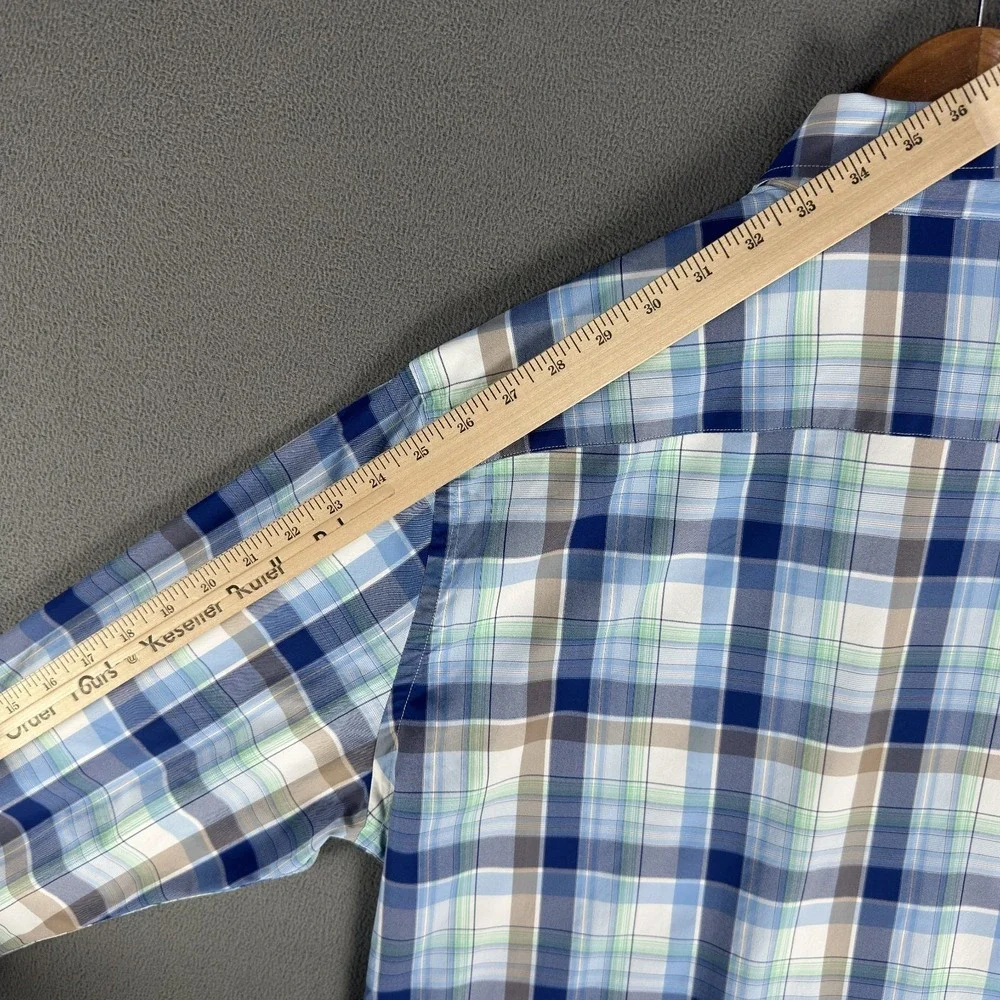 Peter Millar Shirt Large‎ Blue Colorful Sport Performance Quiet Luxury Office